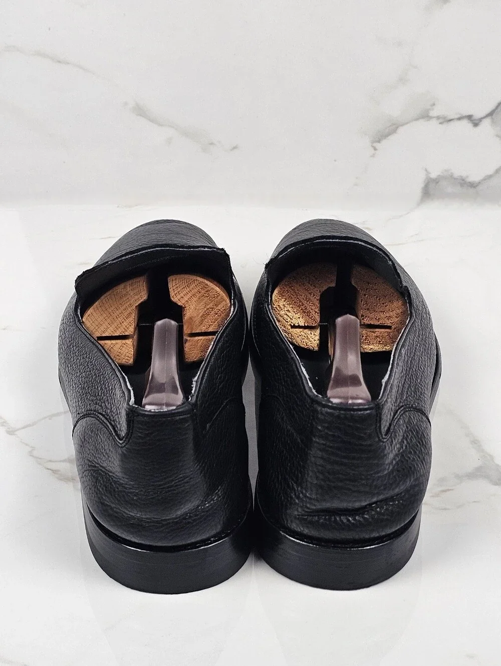Tecovas The Monterrey Black  Leather Venetian Slip-On Loafers (Men’s Size 13 D)
